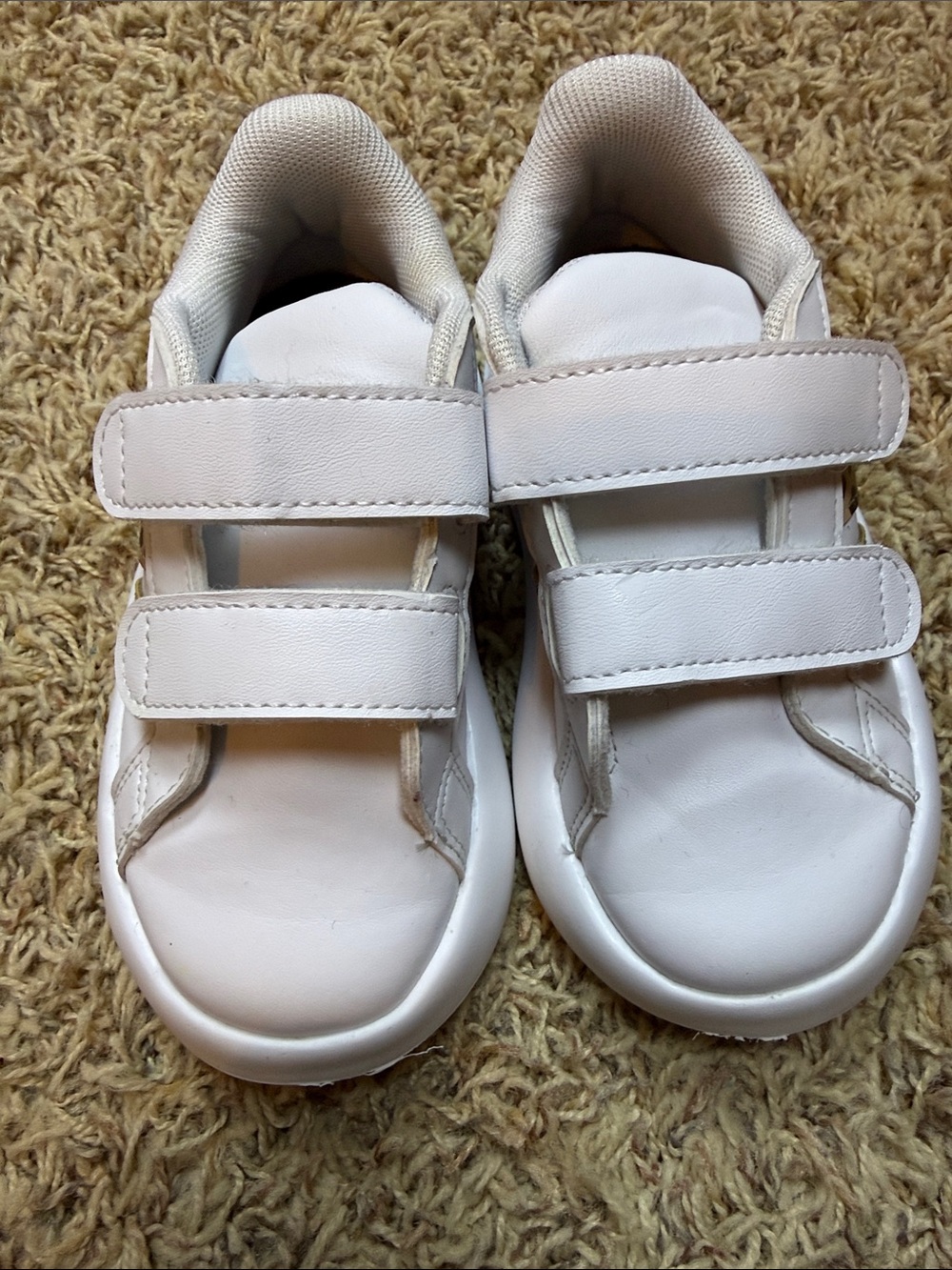 adidas White Kids Sneakers with Leopard-Print Stripes girl size 8 animal print - Picture 5 of 8